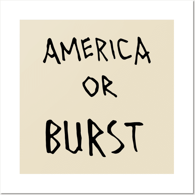 America or Burst (black text) Wall Art by GloopTrekker